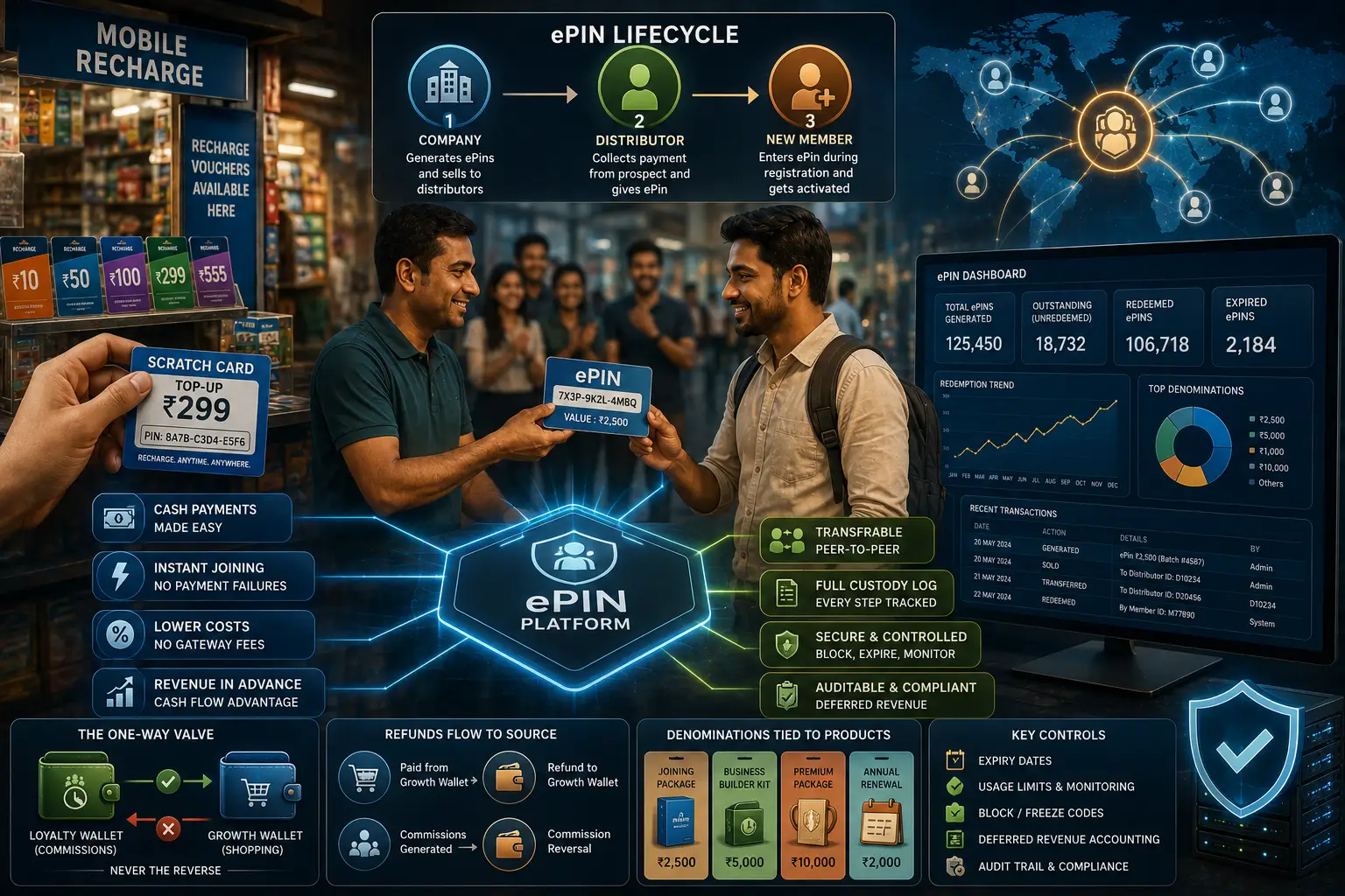 The Sponsor Is the Payment Gateway: How ePin Actually Works in MLM